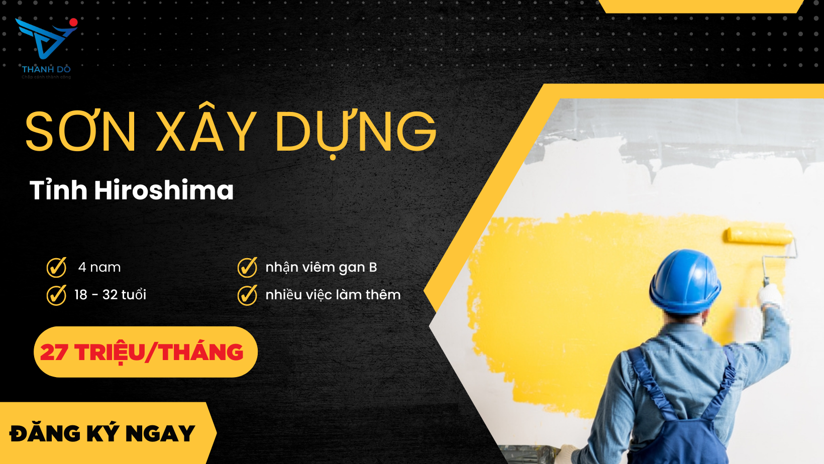 CÔNG TY XKLĐ THÀNH ĐÔ TUYỂN 04 NAM - ĐƠN HÀNG SƠN XÂY DỰNG